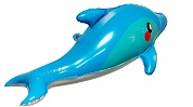 Шар 3D (37''/94 см) Фигура, Дельфин, Голубой, 1 шт.