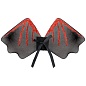 Крылья, Летучая мышь, Черный/Красный, с блестками, 45,5*21,5 см, 1 шт. 