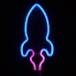 Световая фигура Ракета, Розовый/Синий, 14,5*29 см. 1 шт.