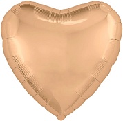 Шар (30''/76 см) Сердце, Персиковый пух, 1 шт. в уп. 