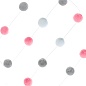 Гирлянда-подвеска Плюшевые помпончики, Розовый микс, 170 см, 1 шт.