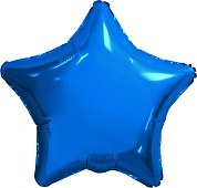 Набор шаров (9''/23 см) Мини-звезда, Синий, 5 шт. в упак.