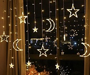 Светодиодная гирлянда Звездная ночь, 138 LED, 12 фигур, 8 режимов, IP 14, Теплый белый, 0,9*3 м, 1 ш