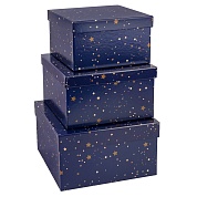 Набор коробок Звездная ночь, 19,5*19,5*11 см, 3 шт. 