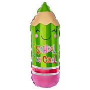 Шар (29''/74 см) Фигура, Школьный карандаш, Зеленый, 1 шт. в уп.