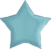 Шар (9''/23 см) Мини-звезда, Голубой, 1 шт.