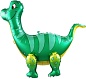 Шар 3D (25''/64 см) Фигура, Динозавр Брахиозавр, Зеленый, 1 шт. в упак.