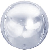 Шар 3D (60''/152 см) Сфера, Серебро, 1 шт. в уп.
