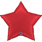 Шар (36''/91 см) Звезда, Рубиново-красный, Сатин, 1 шт.