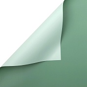 Упаковочная пленка 65мкр (0,57*10 м) Двухцветная, Светло-зеленый/Зеленый, Матовый, 1 шт.