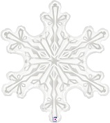 Шар (14''/36 см) Мини-фигура, Снежинка, 1 шт. 