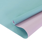 Упаковочная бумага, Крафт (0,7*10 м) Тонировка, Мятный/Розовый, 2 ст, 1 шт.