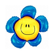 Шар (15''/38 см) Мини-фигура, Солнечная улыбка, Синий, 1 шт.