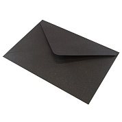 Конверты из перламутровой бумаги 120 г, Черный, 13,5*19 см, 10 шт.