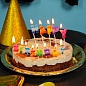 Свечи Буквы Happy Birthday, Яркое ассорти, 2,5 см, 1 шт. с держат.