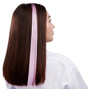 Цветные пряди для волос, на заколке, 5 гр., Светло-розовый, 50*3,3 см, 2 шт. 