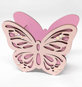 Декоративный ящик Сверкающая бабочка, Французский розовый, 27*19*13 см, 1 шт.