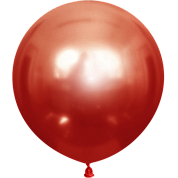Шар (24''/61 см) Красный, хром, 3 шт.