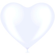Сердце (12''/30 см) Белый (801), пастель, 50 шт.
