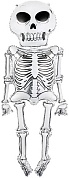 Шар (62''/157 см) Ходячая Фигура, Скелет, Белый, 1 шт. в упак.