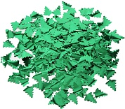 Конфетти фольга Елочки, Зеленый, 3 см, 50 гр.