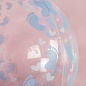 Шар 3D (19''/48 см) Сфера, Ножка малыша, Прозрачный/Голубой, Кристалл, 1 шт. в уп. 