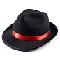 Шляпа Мафиози, фетр, Черный/Красный, 1 шт. 