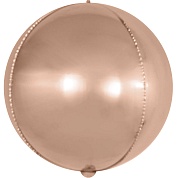 Шар (24''/61 см) Сфера 3D, Розовое Золото, 1 шт.
