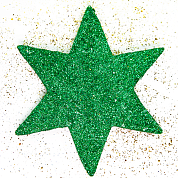 Фигура из пенопласта, Звезда, Зеленый, Металлик, 10 см, 1 шт.
