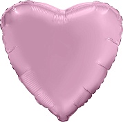 Шар (19''/48 см) Сердце, Фламинго, Сатин, 1 шт. 