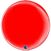 Шар (18''/46 см) Сфера 3D, Красный, 1 шт.