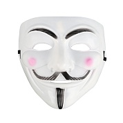 Карнавальная маска, Аноним, Белый, 17*20 см, 1 шт. 