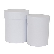 Набор коробок Цилиндр, Белый, 15*18 см, 2 шт. 