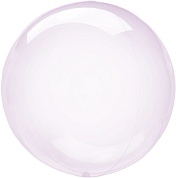 Шар (18''/46 см) Сфера 3D, Deco Bubble, Сиреневый, Кристалл, 1 шт.