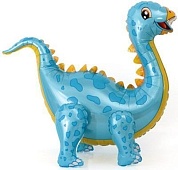 Шар 3D (36''/91 см) Фигура, Динозавр Стегозавр, Голубой, 1 шт. в упак.