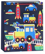 Пакет подарочный, Машинки, Дизайн №3, 41,5*30*12 см, 1 шт.