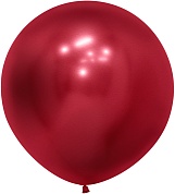 Шар (24''/61 см) Reflex, Зеркальный блеск, Красный (915), хром, 3 шт.