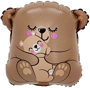 Шар с клапаном (15''/38 см) Мини-фигура, Мама медведица, 1 шт.