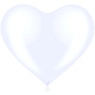 Сердце (5''/13 см) Белый (801), пастель, 100 шт.