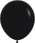 Шар (18''/46 см) Черный (080), пастель, 25 шт.
