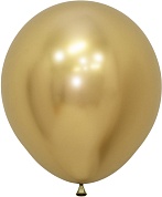 Шар (18''/46 см) Reflex, Зеркальный блеск, Золото (970), хром, 6 шт.