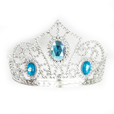 Ободок Корона для принцессы, Голубой, Металлик, 1 шт.
