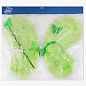 Набор (ободок, крылья, волшебная палочка), Фея Бабочка, Зеленый, с блестками, 48*38 см, 1 шт. 