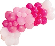 Гирлянда из воздушных шаров, Набор №12, Ассорти для девочки, Пастель, 45 шт. в упак.