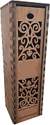 Декоративный ящик для вина, Узорный витраж, Коричневый, 11*39*10 см, 1 шт.