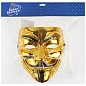 Карнавальная маска, Аноним, Золото, 17*20 см, 1 шт. 
