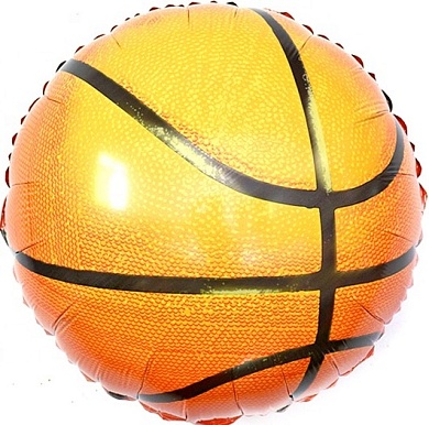 Шар с клапаном (15''/38 см) Мини-фигура, Баскетбольный мяч, 1 шт. 