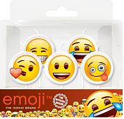 Свечи Круг, Смайл, Emoji, 7 см, 5 шт.