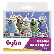 Свечи Буба, Играем Вместе, 3,5*4,5 + 3,5 см, 5 шт. с держат.