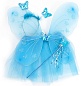 Набор (ободок, юбочка, волшебная палочка), Фея Бабочка, Голубой, с блестками, 1 шт.